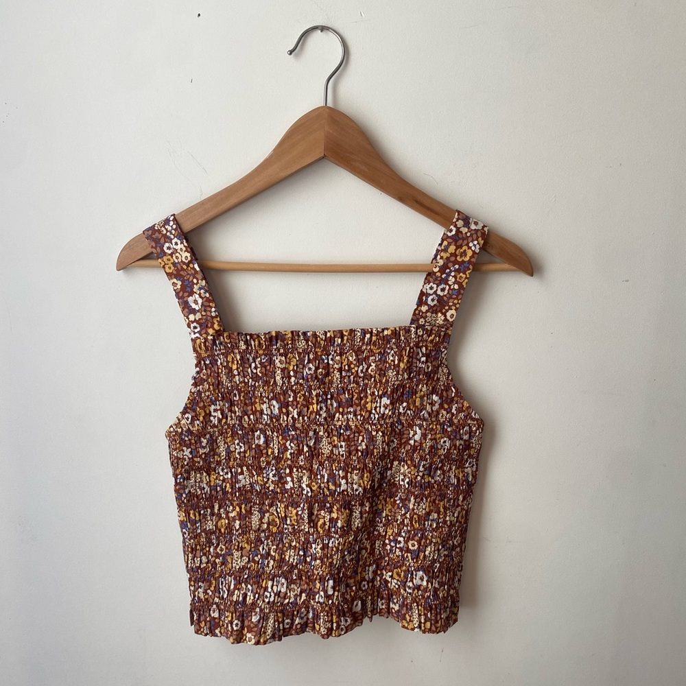 Everlane ruched tank top